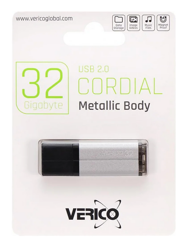 Флешка Verico USB 64GB Cordial, Silver