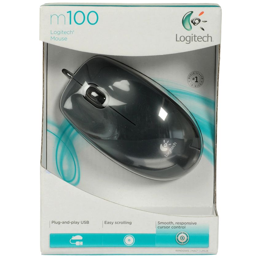 Мишка Logitech M100, Black