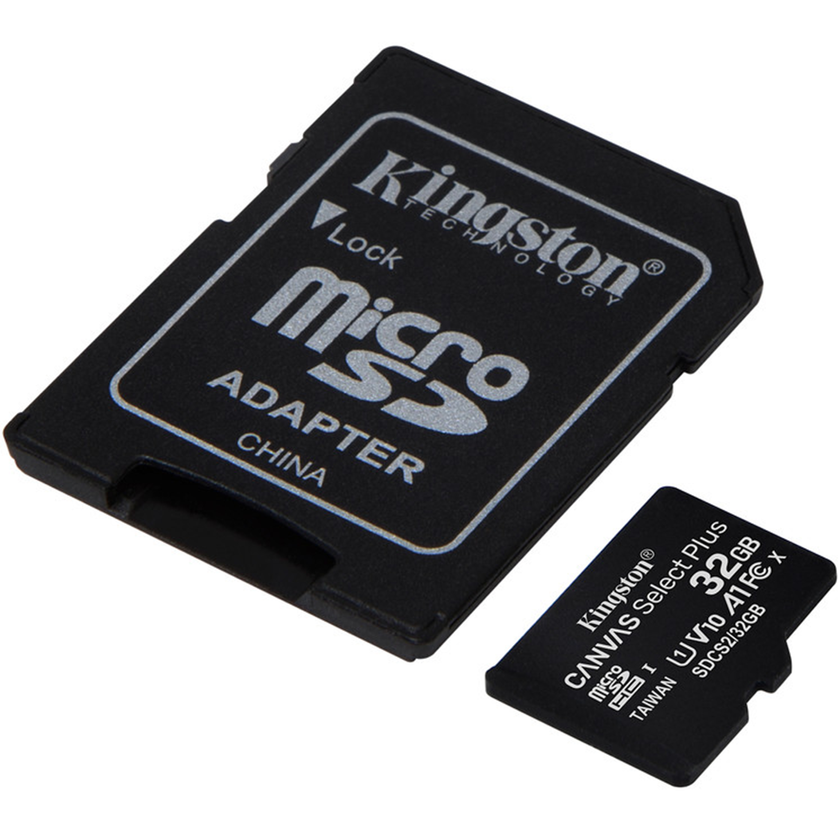 Карта пам'яті MicroSD 32GB Kingston (UHS-1) + Adapter SD Canvas Select Plus