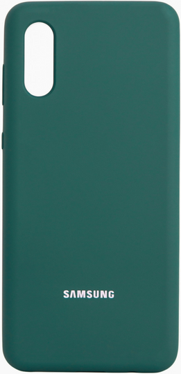 Накладка Silicone Cover Full Protective (AA) Samsung Galaxy A02, Pine Green