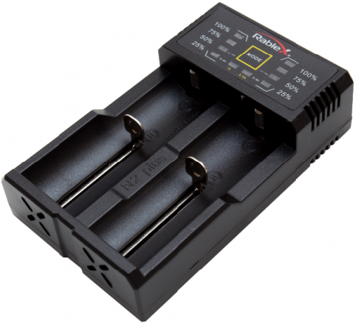 Зарядний пристрій Rablex RB-202 (2 канали, AA, AAA) (1/100), Black