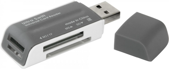 Card Reader, Ultra Swift 12-in-1, зовнішній USB2.0 Defender, Black
