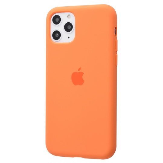 Накладка Silicone Case Full Cover Apple iPhone 11 Pro Max, (58) Light orange