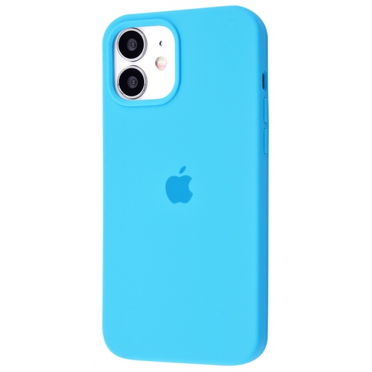 Накладка Silicone Case Full Cover Apple iPhone 12 mini, (3) Blue