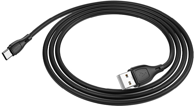 Кабель Hoco X61 Ultimate Silicone Type-C 3A (1m), Black