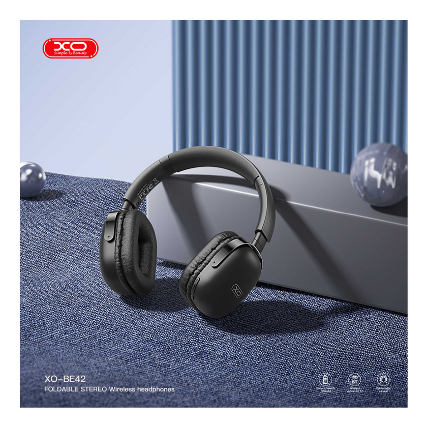 Навушники Bluetooth XO BE42 Scarlet, Black