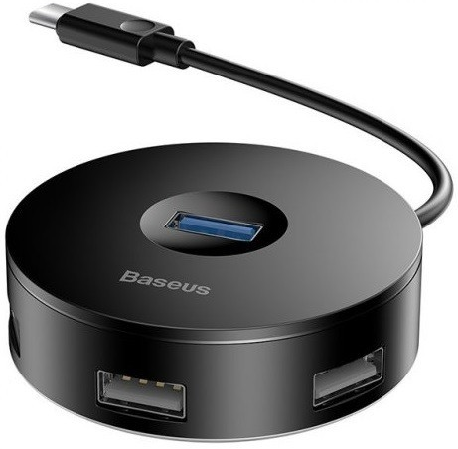 USB Хаб HUB Baseus Round Box Type-C to USB 3.0 + 3USB 2.0, Black, Black