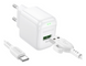 ЗП Borofone BAS42A Potential QC3.0 Type-C, White, (BAS42A)