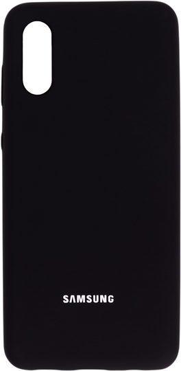 Накладка Silicone Cover Full Protective (AA) Samsung Galaxy A02, Black