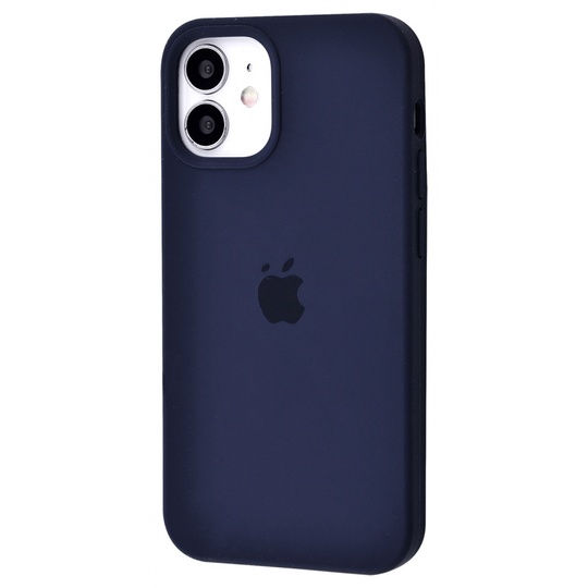 Накладка Silicone Case Full Cover Apple iPhone 12 mini, (8) Navy Blue