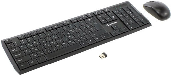 Клавіатура DEFENDER Harvard C-945 Wireless набір + мишка, Black