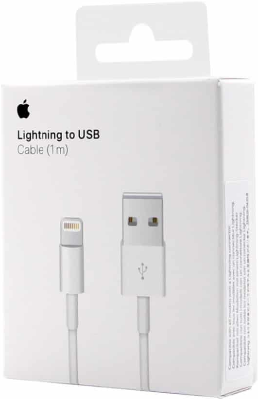 Кабель Apple Lightning - USB (MD818ZM) A1480 (Box), White