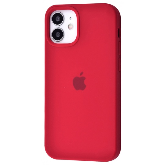 Накладка Silicone Case Full Cover Apple iPhone 12 mini, (65) Marsala