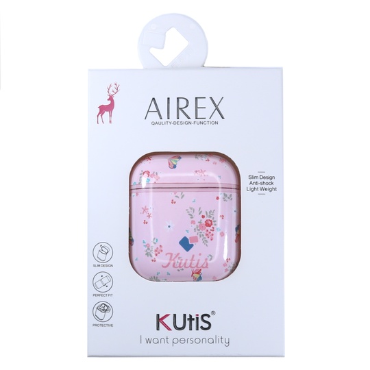 Чохол Kutis Case for Airpods 1/2, Pink Flowers