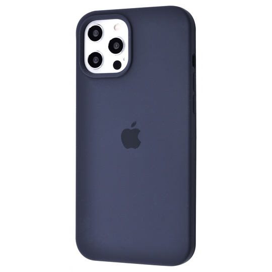 Накладка Silicone Case Full Cover Apple iPhone 12 Pro Max, (8) Navy Blue