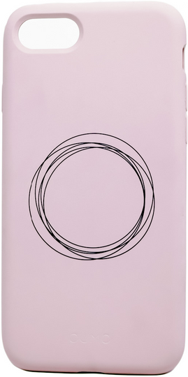 Накладка Pump Silicone Minimalistic Case for iPhone 7/8, Pink, Circles on Light