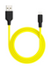 Кабель Hoco X21 Plus Silicone Lightning 2.4A (1m), Black/Yellow