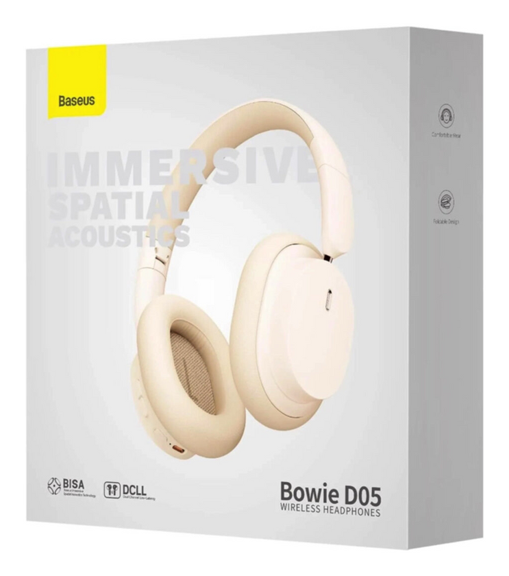 Бездротові навушники Baseus Bowie D05, creamy white