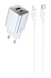 ЗП Hoco N46 Glorious PD20W+QC3.0 (1USB-A/1C) + Type-C to Lightning, Blue