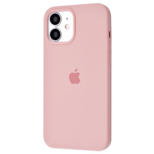 Накладка Silicone Case Full Cover Apple iPhone 12 mini, (19) Pink Sand