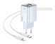 ЗП Hoco N46 Glorious PD20W+QC3.0 (1USB-A/1C) + Type-C to Lightning, Blue