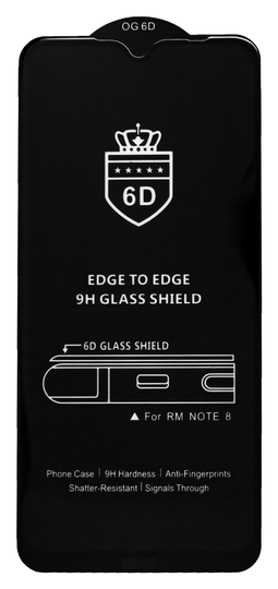 Захисне Скло 6D Crown Full Glue Xiaomi Redmi Note 8/Note 8 2021, Black