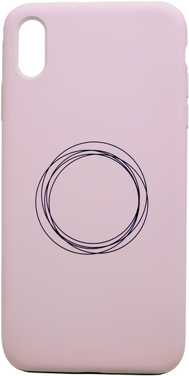 Накладка Pump Silicone Minimalistic Case for iPhone Xs Max, Pink, Circles on Light