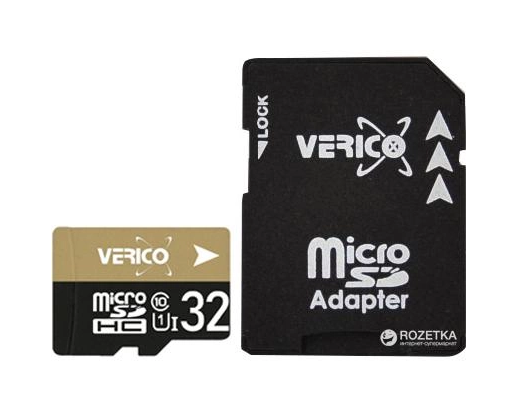 Карта пам'яті MicroSD 32GB Verico (Class 10) + Adapter SD