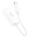 Перехідник Hoco UA22 Acquire Type-C ethernet adapter (100 Mbps), White