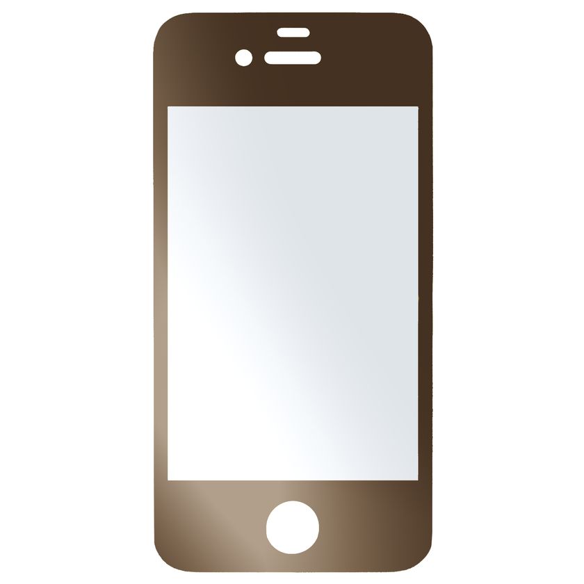 Захисне Скло 2в1 Кольорове iPhone 4/4s, Gold