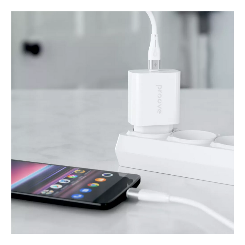 ЗП Proove Rapid 30W (Type-C) + Кабель Type-C to Type-C, White