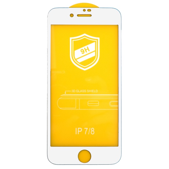 Захисне скло Full Glue 4D ARC iPhone 7/8, White