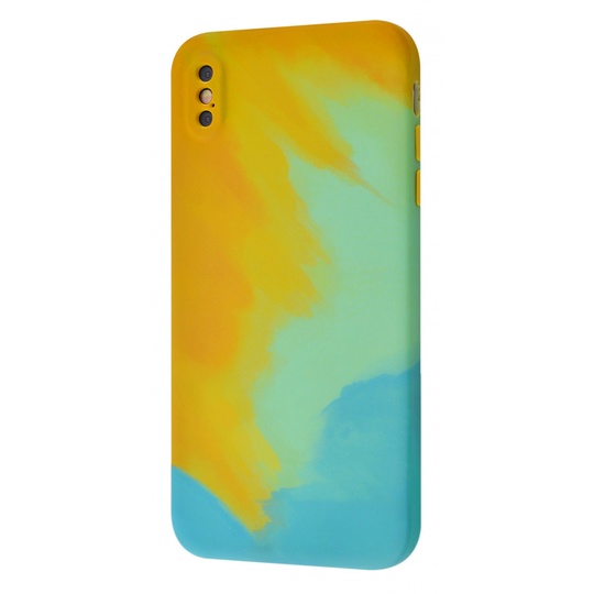 Накладка WAVE Watercolor Case (TPU) iPhone X/Xs, Yellow Dark Green
