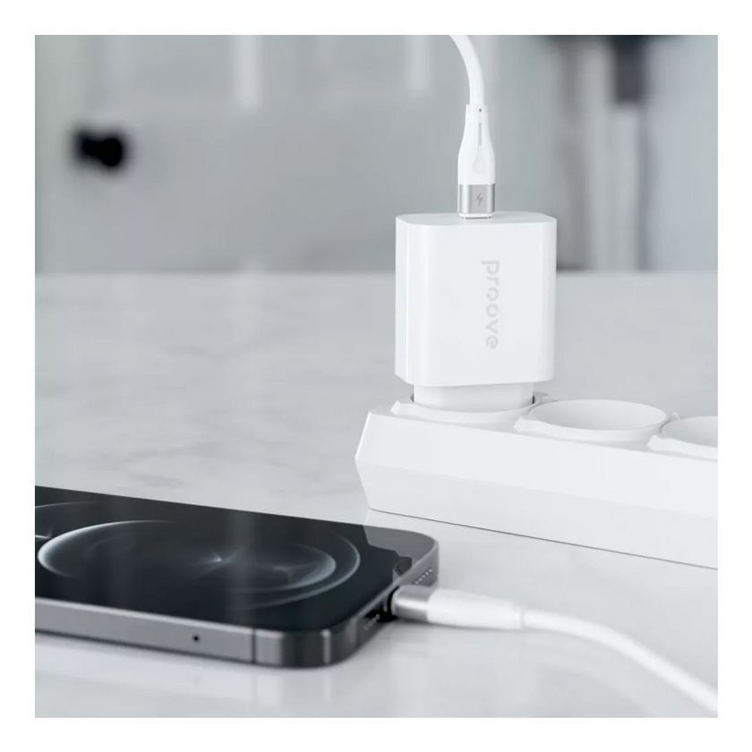 ЗП Proove Rapid 20W (Type-C) + Кабель Type-C to Lightning, White