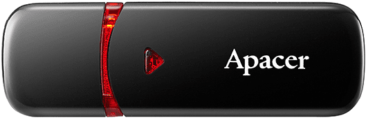 Флешка USB 32GB Apacer AH333, Black, Black
