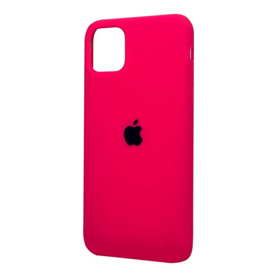 Накладка Silicone Case Full Cover Apple iPhone 11 Pro Max, (39) Bright Pink