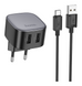 ЗП Hoco CS31A Wing dual-port 2.1A Type-C, Black