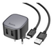 ЗП Hoco CS31A Wing dual-port 2.1A Type-C, Black