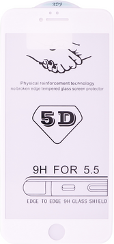 Захисне Скло 5D ТОП Apple iPhone 6 Plus/6s Plus, White