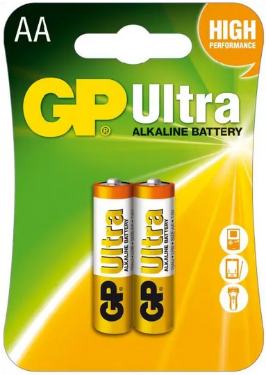 Батарейка AA (LR-6) GP Ultra (24AU-U2) 2шт. (блістер)