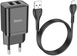 ЗП Hoco N25 Maker (2 USB) + Кабель MicroUSB, Black