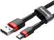 Кабель Baseus Cafule Micro USB 2.4A (1m), Red/Black, (CAMKLF-B91)