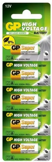 Батарейка GP Alkaline 12V, лужна 23A MN27 1шт.