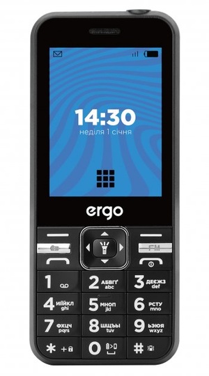 Телефон ERGO E281 Dual Sim, Black