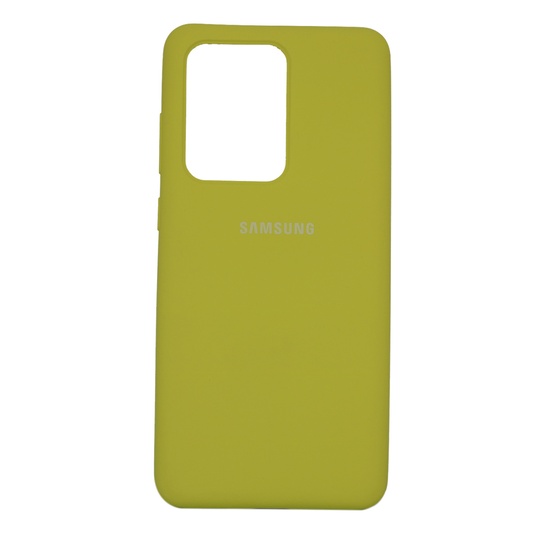 Накладка Silicone Cover Full Protective Samsung S20 Ultra, Yellow