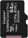Карта пам'яті MicroSD 64GB Kingston (UHS-1) + Adapter SD Canvas Select Plus