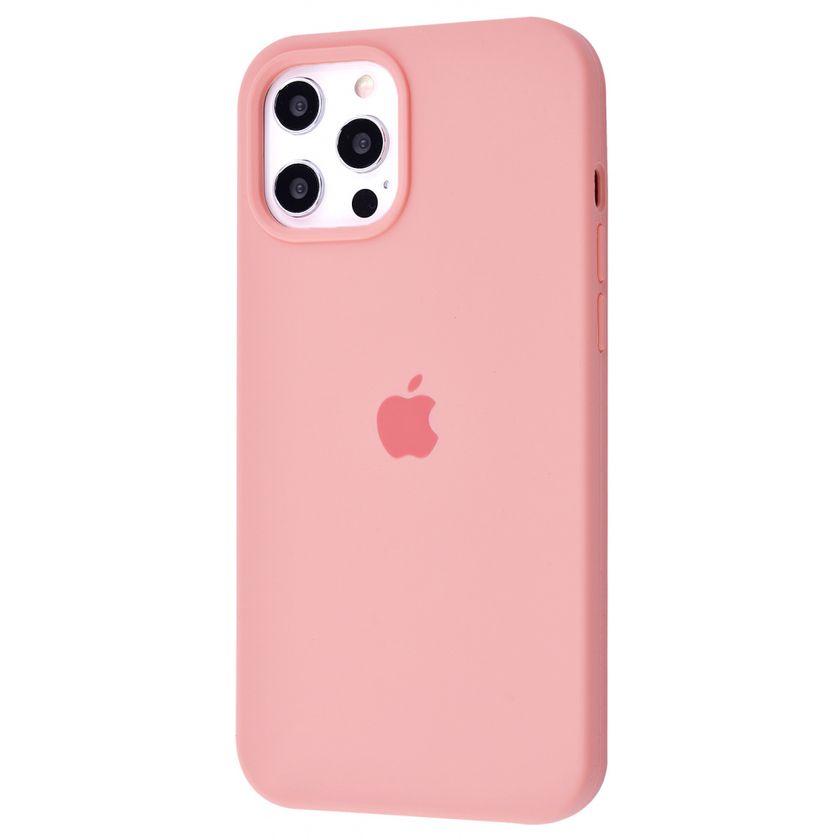 Накладка Silicone Case Full Cover Apple iPhone 12/12 Pro, (12) Pink
