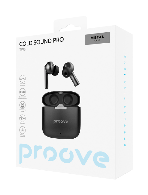 Бездротові навушники Proove Cold Sound Pro with ANC, Black