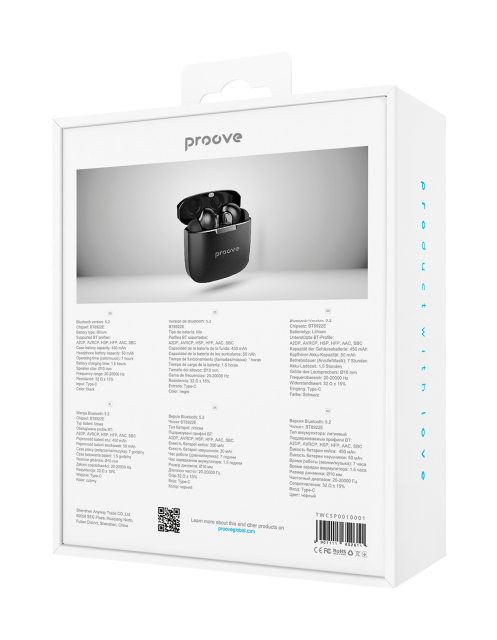 Бездротові навушники Proove Cold Sound Pro with ANC, Black