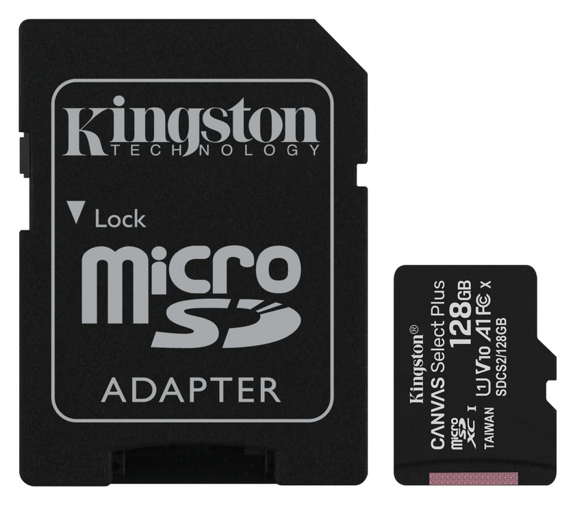 Карта пам'яті MicroSD 128GB Kingston UHS-1 (Class 10) + Adapter SD